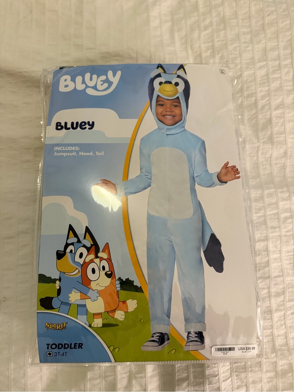 Spirit Halloween toddler Bluey costume- Size 3-4T